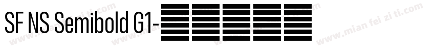 SF NS Semibold G1字体转换